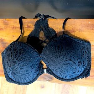 Victoria’s Secret dream angels black, lined front close bra. 34DD new w tags